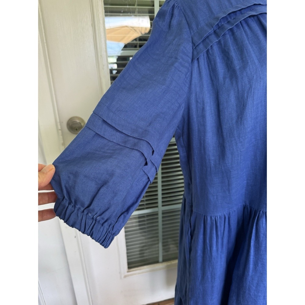 Tyler Boe Blue Tiered Midi Dress - Picture 5 of 13